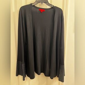 Cardigan sweater with silver studs on sleeve